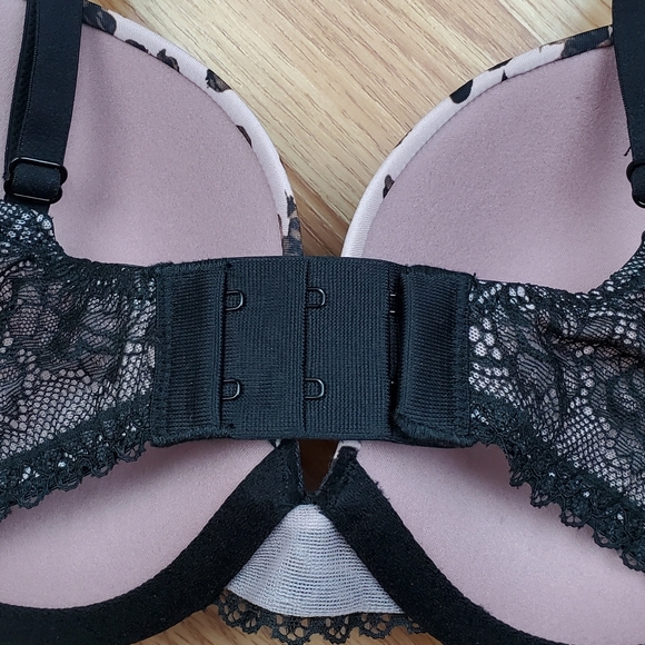NWT Modern Movement 30 D lace wing push up t shirt bra abstract leopard cross  - Picture 8 of 12
